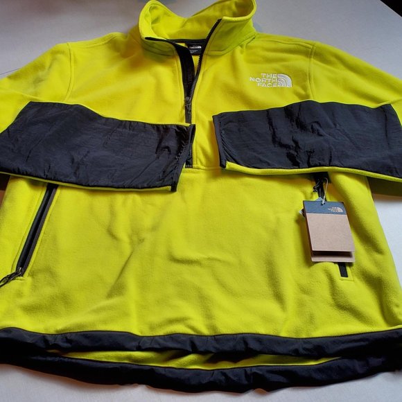NWT The North Face Men's TKA Kataka Fleece Jacket Yellow Sulphur Spring Green - Picture 7 of 14